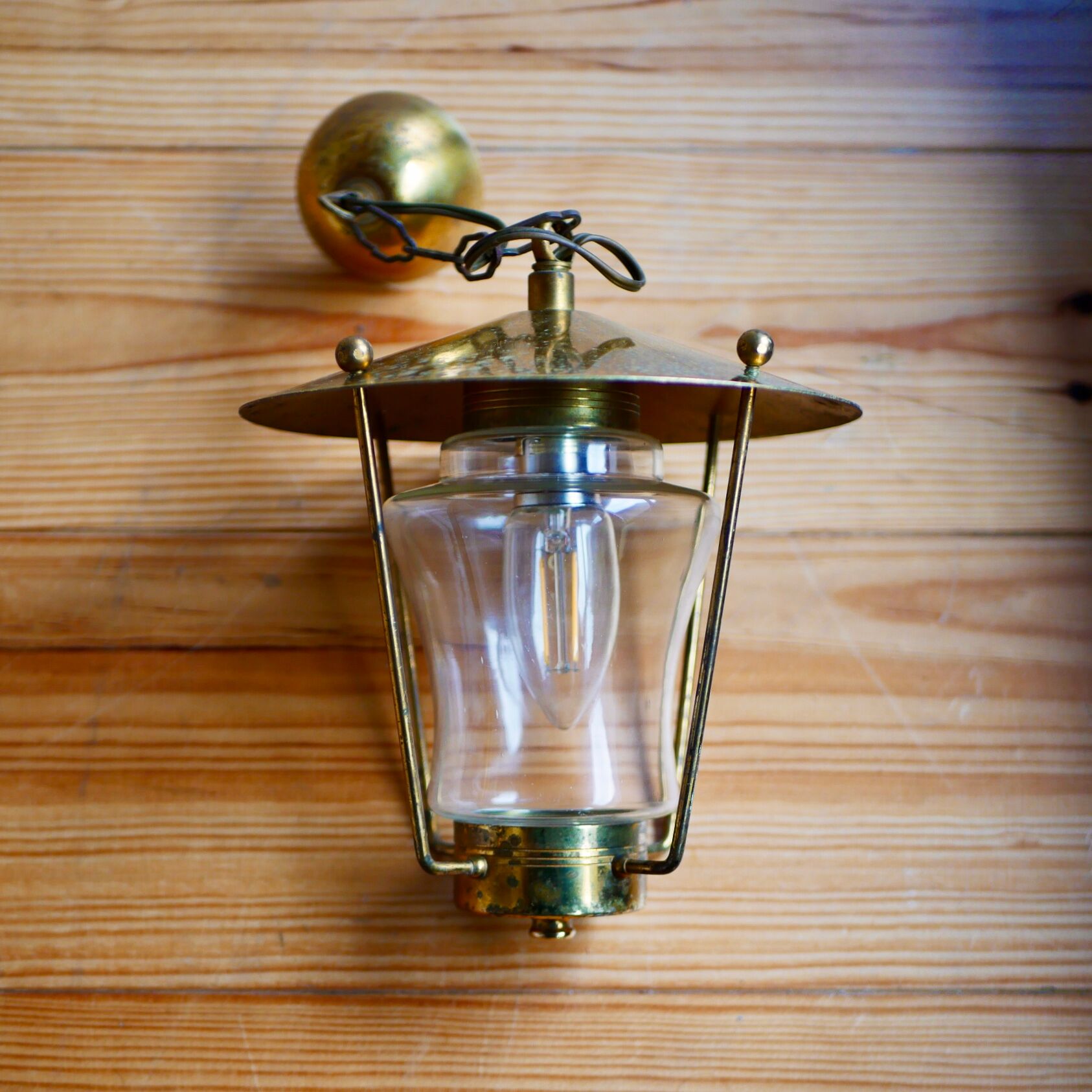 Old brass lantern