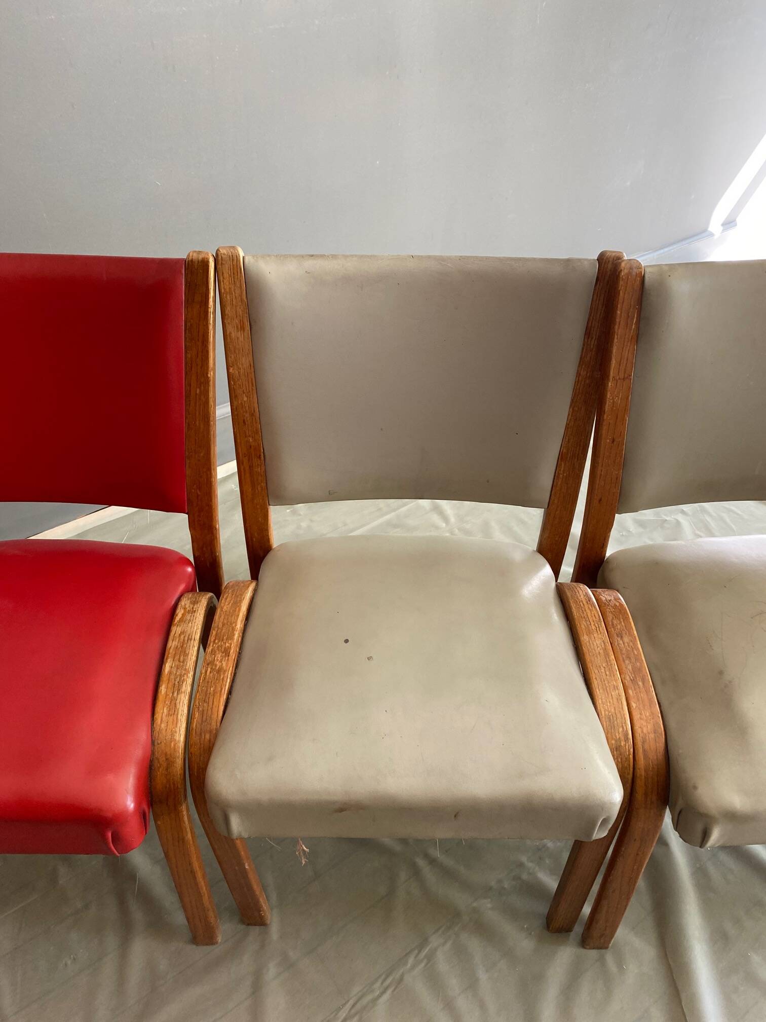 Lot de 6 chaises Bow Wood Hugues Steiner