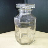Old large bobon pot or glass pharmacy jar
