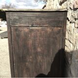 Old black buffet wood tray patina