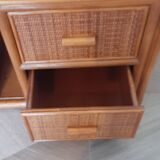 woven rattan chest of drawers - 2 drawers