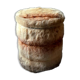 Cylindrical storage pouffe in faux fur 1970
