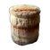 Cylindrical storage pouffe in faux fur 1970