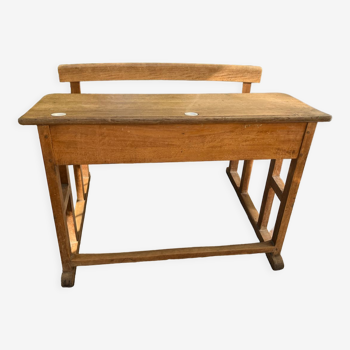 Old wooden schoolboy desk