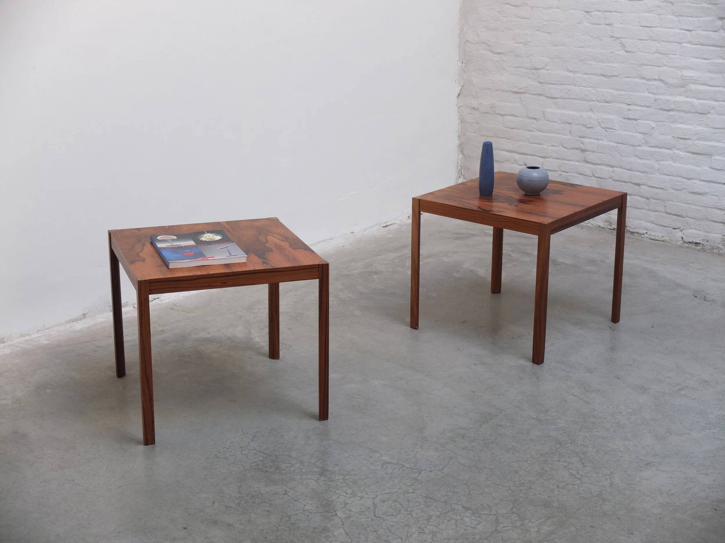 Pair of side tables in rosewood by Wilhelm Renz, 1960s