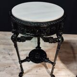 Pair of cast iron pedestal tables XIXth