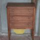 Wooden furniture with 3 drawers in Louis XVI style, chiffonnier table.