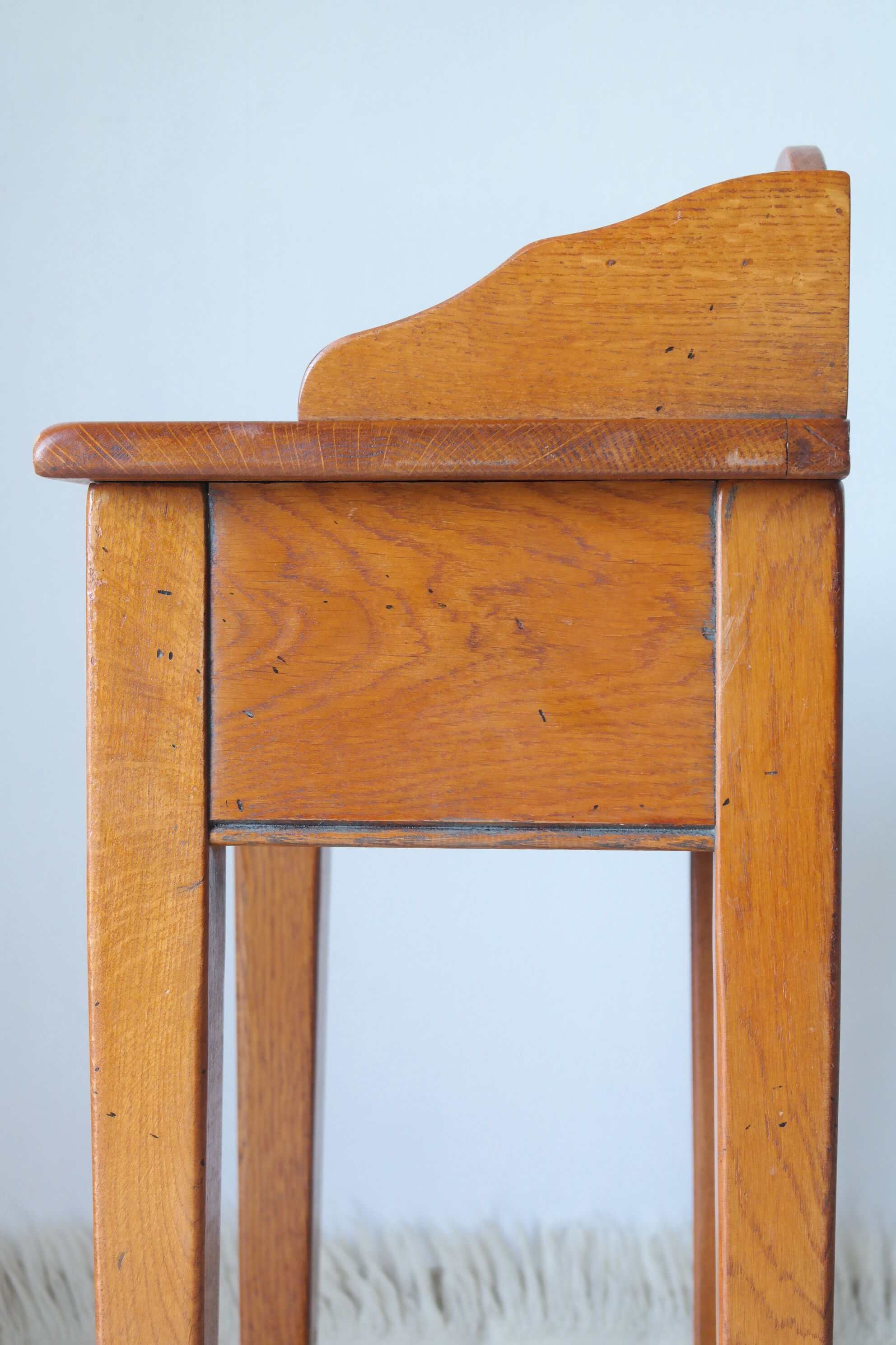 Vintage solid oak bedside