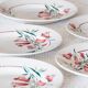 6 St Amandinoise plates “Peg” bellflower collection