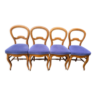 Lot de 4 chaises Louis Philippe