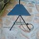VINTAGE FLOOR LAMP 1960 PURPLE AND GREEN LAMPSHADE