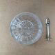 Old Molded Glass Candy Box + Sugar Tongs