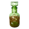 carafe en verre bullé vert années 70