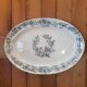 Plat oval Terre de Fer Longchamp Liserons