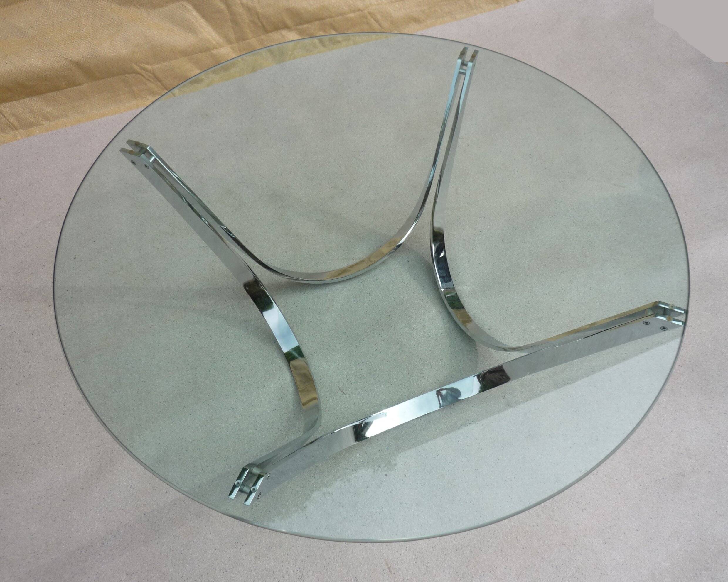 Knut Hesterberg coffee table Glass and steel
