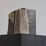 Rare cubist-painted artistic ceramic vase by Gerhard Liebenthron.