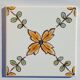 Set of 4 Vintage Portuguese Tiles 15x15 cm  Authentic Hand-Painted Majolica