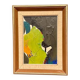 Original Swedish Oil on Panel – “Abstract in Green” by Hans Oswald – Signed – Vintage and Framed – 32 × 25 cm (12.6" × 9.8")