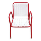 Red metal children's garden armchair