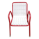 Red metal children's garden armchair
