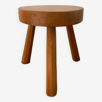 Solid pine tripod stool from the 70s