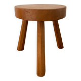 Solid pine tripod stool from the 70s