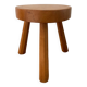 Tabouret tripode en pin massif années 70