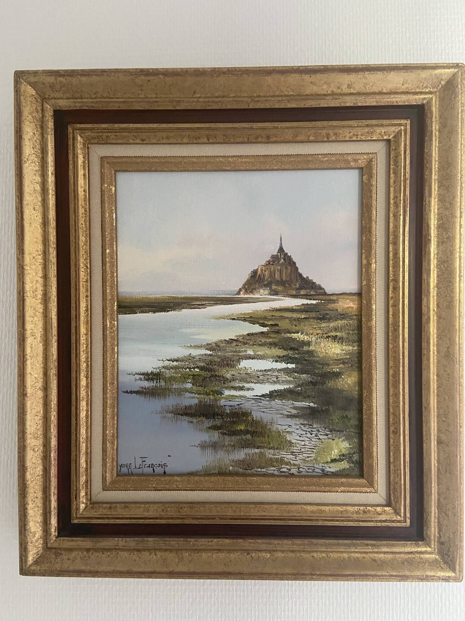 Yann Le François Oil painting on canvas Mont Saint Michel