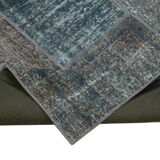 Handmade Anatolian Vintage 171 cm x 243 cm Grey Patchwork Carpet