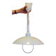 Vintage Delmas adjustable height white pendant light