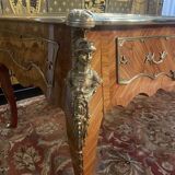 Louis XV style flat desk in marquetry
