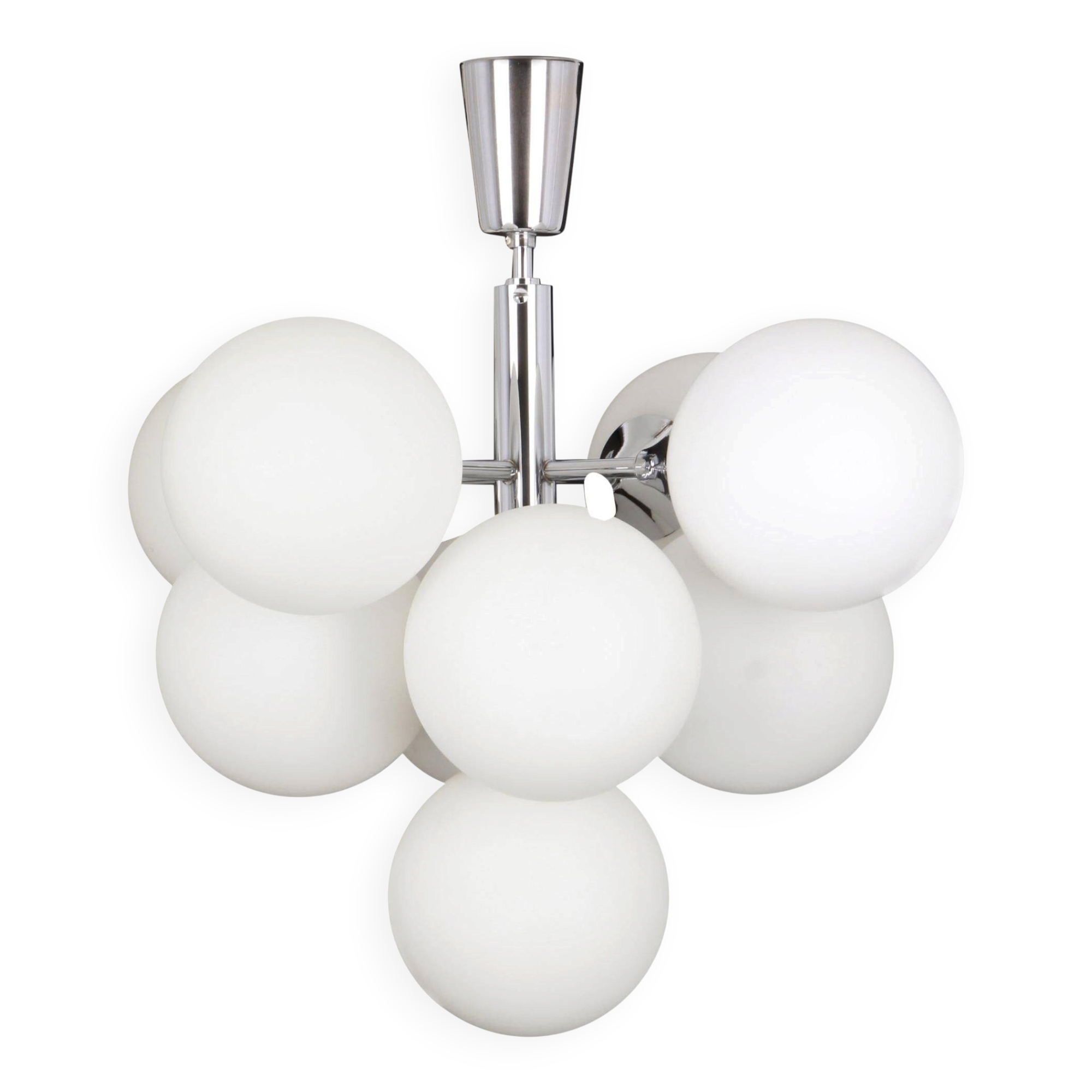 Atomic chrome lustre by Kaiser, Germany, 1960s