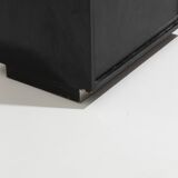 Brushed steel sideboard, lodovico acerbis, 1970s