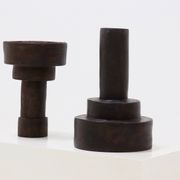 Objet cylindrique en grès brutaliste signé Studio Pottery années 1960