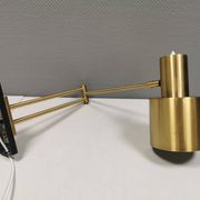 Horisont wall lamps in brass, designed by Jo Hammerborg in 1969, for Danish Fog&Mørup.
