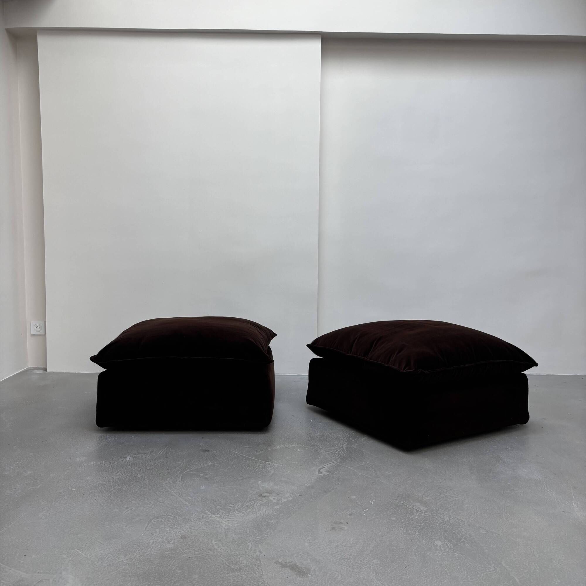 Pair of poufs by Pas d'Urbino for Zanotta