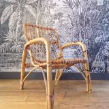 Vintage wicker armchair