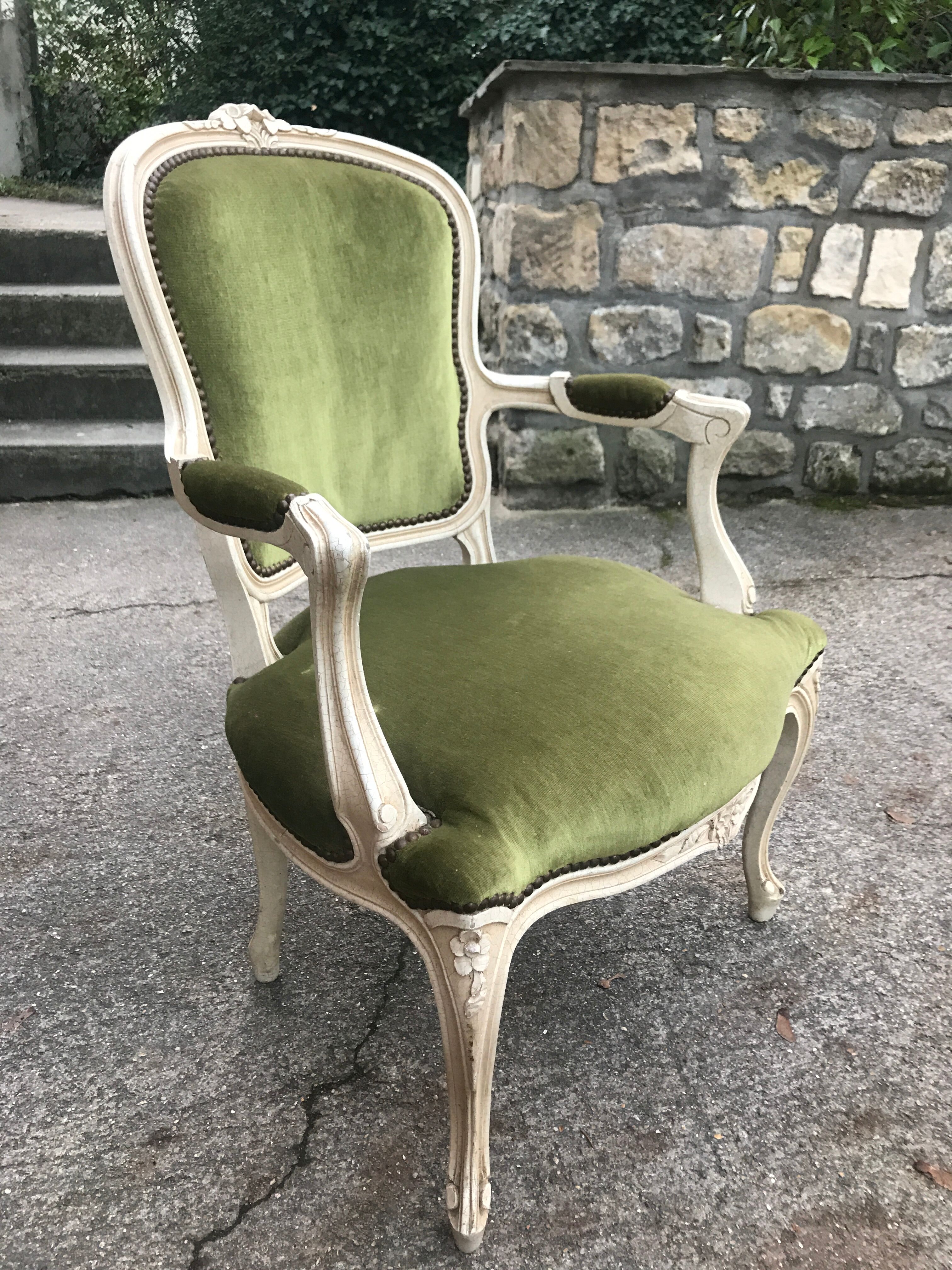Pair of armchairs Louis XV style