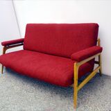 Scandinavian living room set with two armchairs and a sofa, 1960s