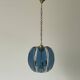 Blue glass ceiling light with exclusive Italian design by VECA, 1960s, Italy.