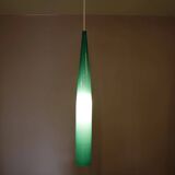 Suspension Alessandro Pianon en verre bleu sarcelle pour Vistosi, Italie 1960