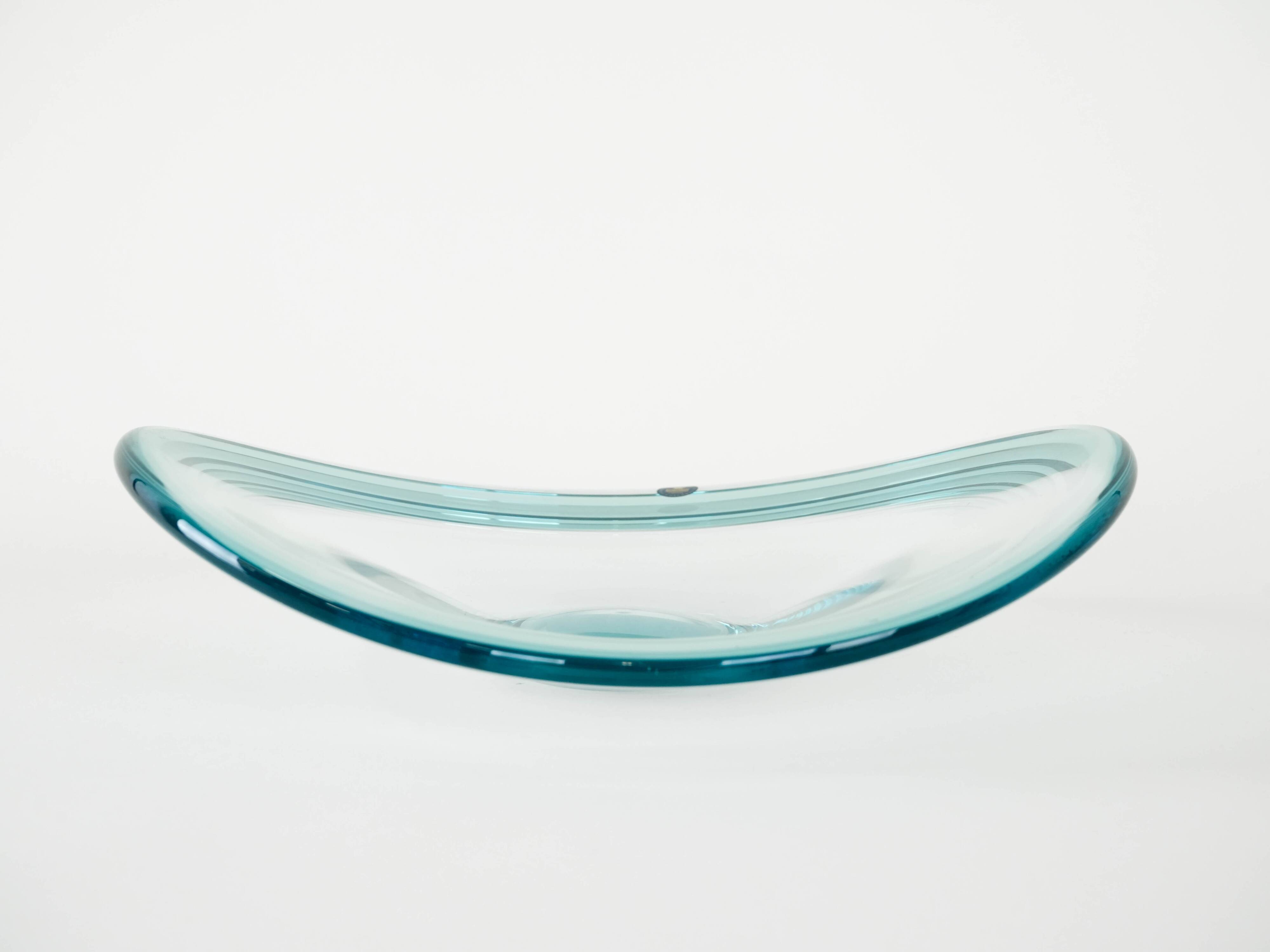 Crystal platter, Danish design, 1960s, manufactured by Royal Copenhagen