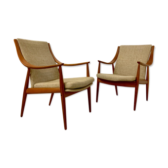 Peter Hvidt & Orla Mølgaard Nielsen armchairs FD 144, 1960s