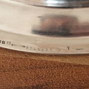 Christofle - Plat ovale de service modèle Rubans croisés en métal argenté