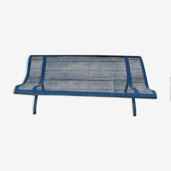 Former garden bench in perforated sheet metal