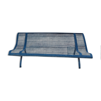 Former garden bench in perforated sheet metal