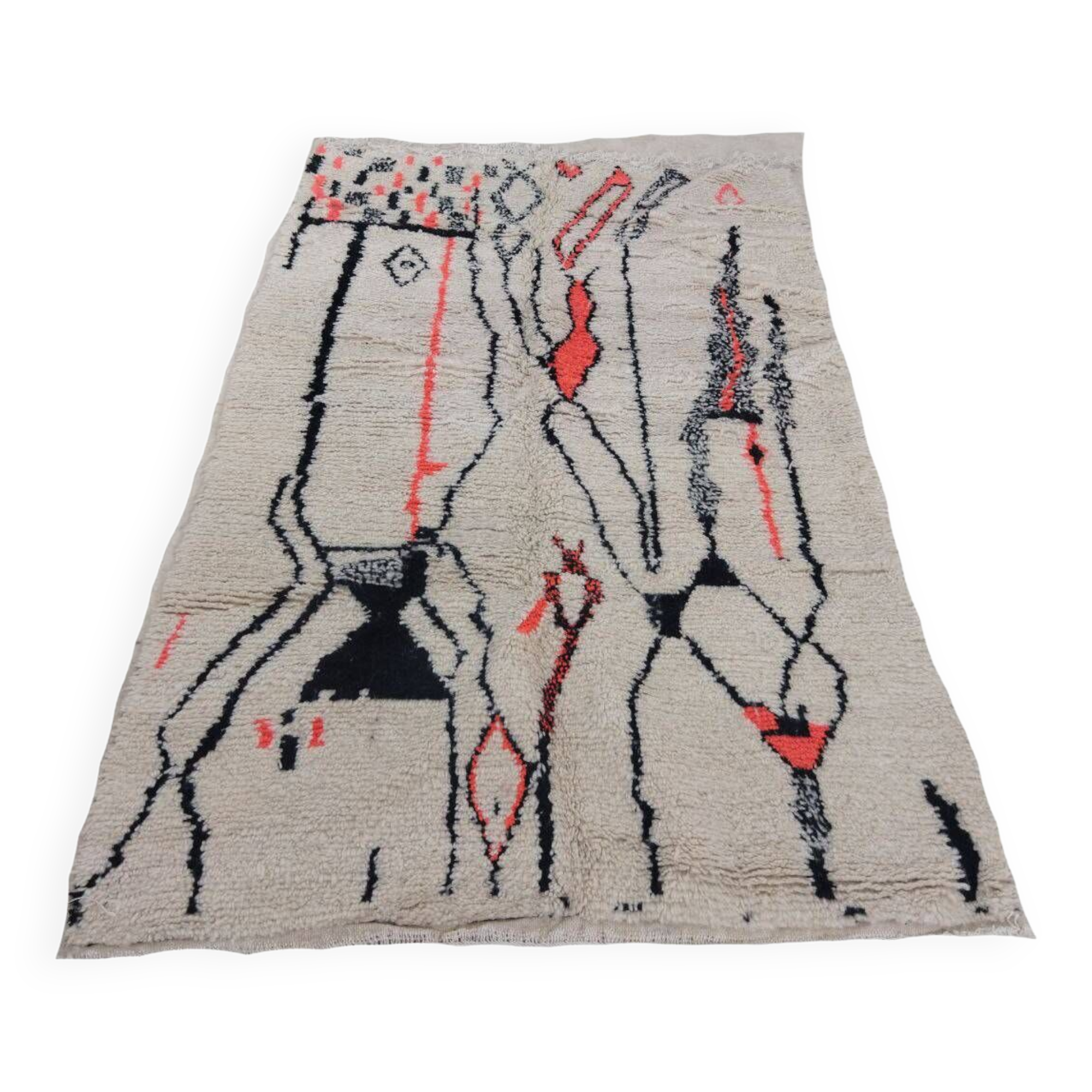 Handmade moroccan berber rug 232 x 145 cm