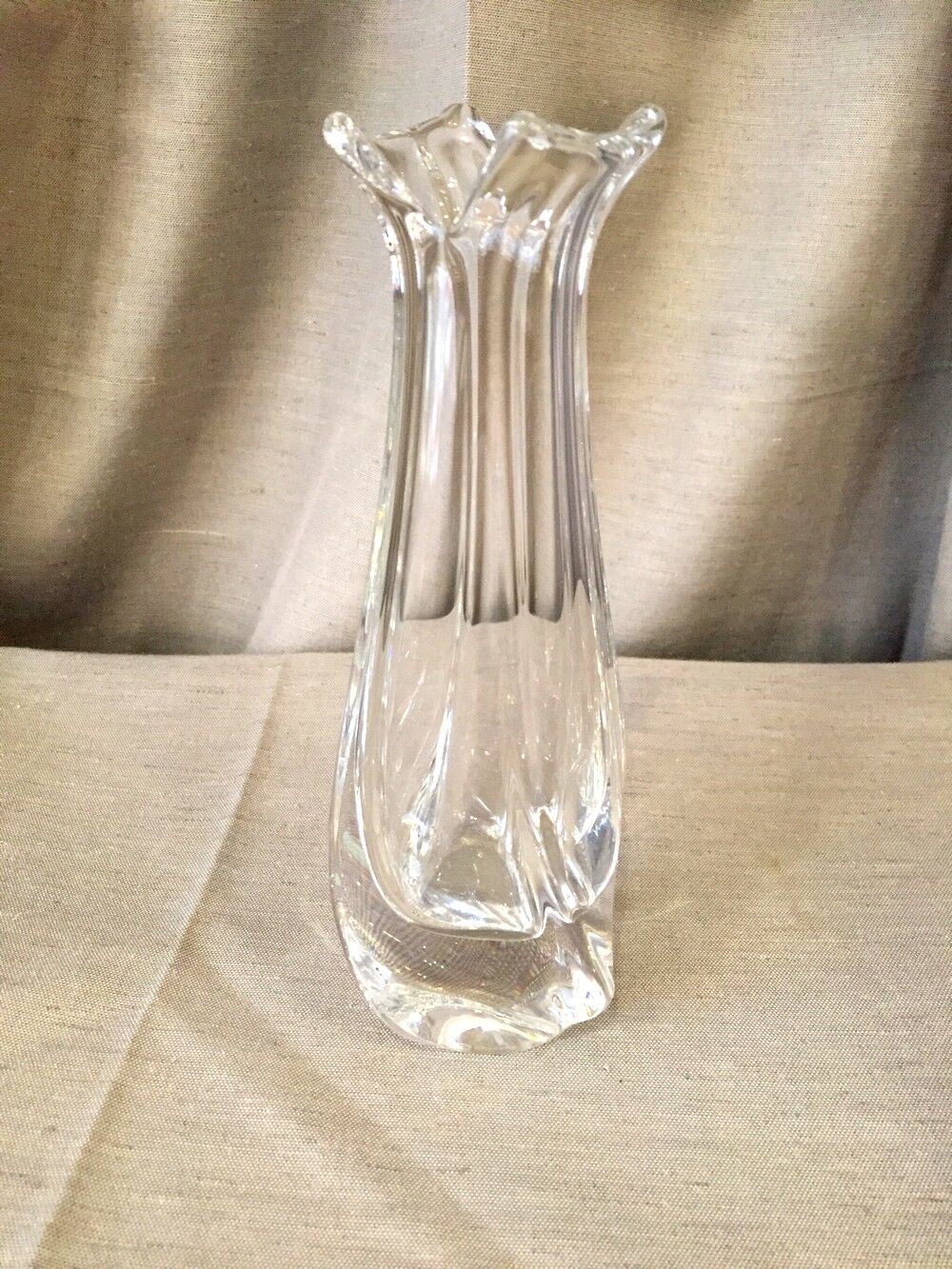 Soliflore crystal vase daum model hebe of the years 1950