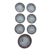 Daum porcelain dessert plates and matching dish