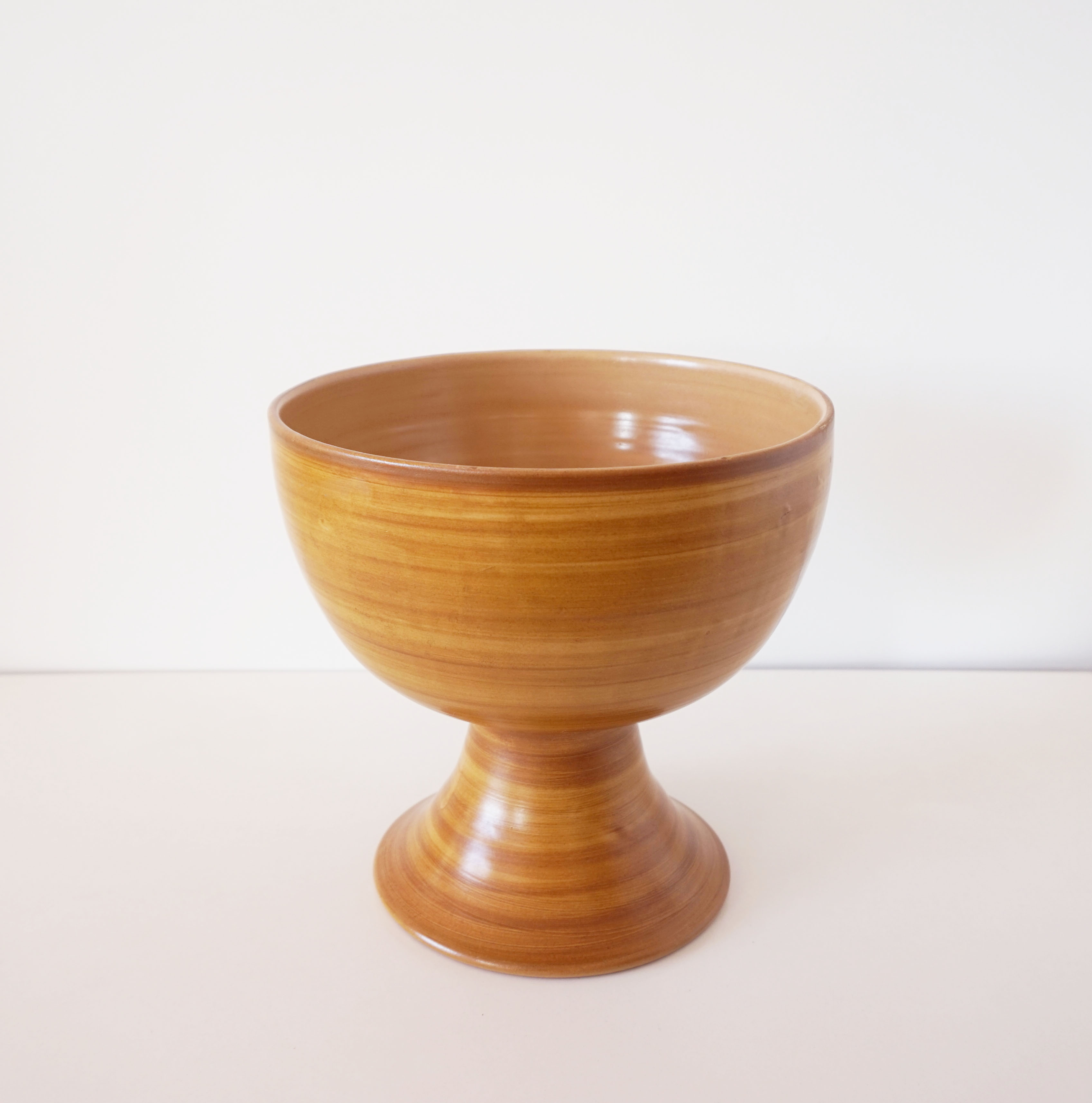 Ceramic cup imitation wood 1970